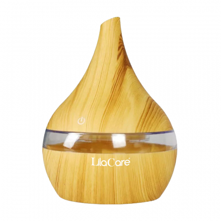 ACASA - Umidificator si difuzor aromaterapie LilaCare, ultrasonic, 300 ml, schimbare culoare led