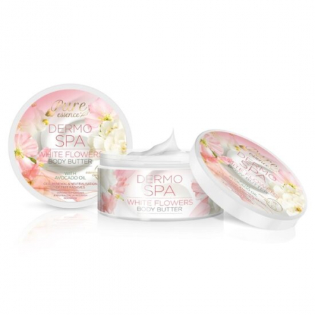 FATA, CORP - Unt de corp, Dermo Spa, Pure Essence, cu extract din Flori albe si ulei de Avocado, 200ml