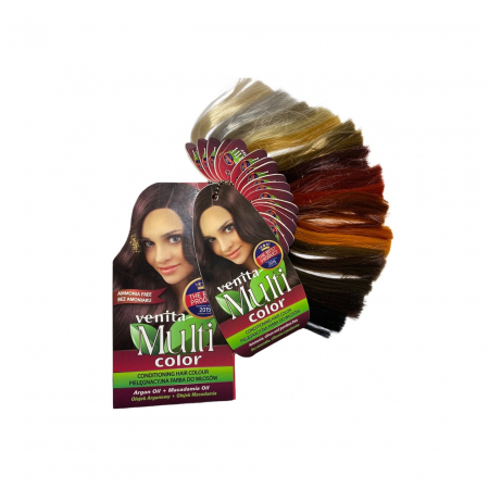 Vopsea de par fara amoniac, Multicolor, Venita, 50 ml, Nr. 4.4, Chestnut [3]