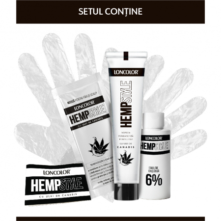 Vopsea de par permanentă cu amoniac Loncolor HEMPstyle 100ml [3]
