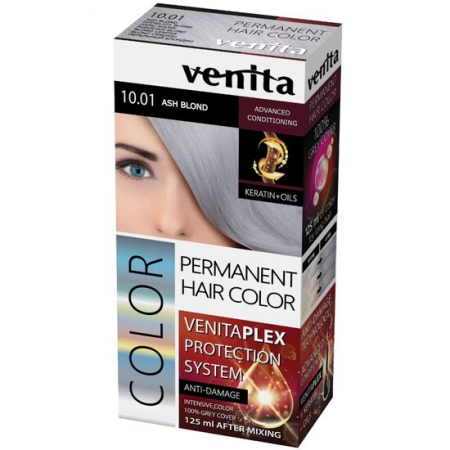 Vopsea de par permanenta, Venita Plex, 125 ml, Nr 10.01, Blond Cenusiu, 125ml [0]