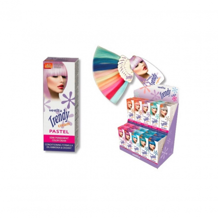 Vopsea de par semipermanenta, Trendy Cream Ultra, Venita, Nr. 35, Azure blue [3]