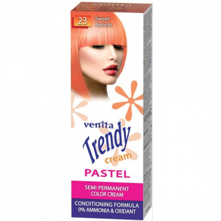 PAR - Vopsea de par semipermanenta, Trendy Cream Pastel, Venita, Nr. 23, Sweet apricot