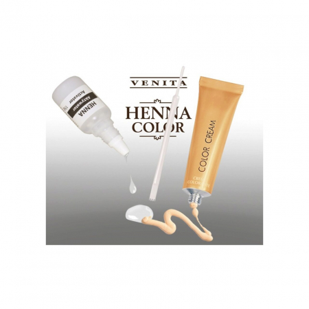 Vopsea de sprancene Crema Henna, Venita, Maro Inchis, 3.0, 15ml [2]