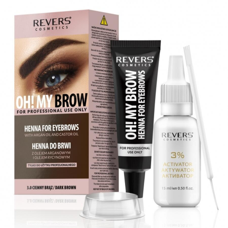Vopsea de sprancene Henna Oh! My Brows, Revers, Maro Inchis, 3.0, 30ml [1]