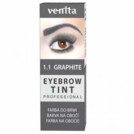 PAR - Vopsea de sprancene Professional, Pulbere Henna, Graphite, 1.1, Venita, 5gr + 5gr