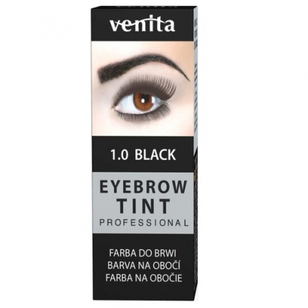 PAR - Vopsea de sprancene Professional, Pulbere Henna, Negru, 1.0, Venita, 5gr + 5gr