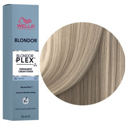 PAR - Wella Professionals Toner pentru par blond /81 Pale Silver BlondorPlex Cream Toner 60ml