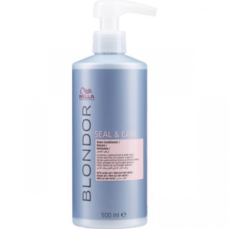 Ingrijire - Wella Professionals Tratament stabilizator de culoare si stralucire pentru par decolorat Blondor Seal&Care 500ml