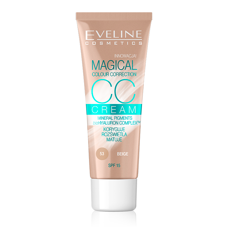 sfp  nic CC Cream EVELINE Magical SPF15 30ml 53, 30 ml