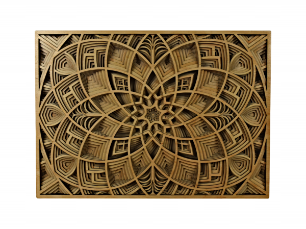 Tablou mandala din lemn - Lotus [1]