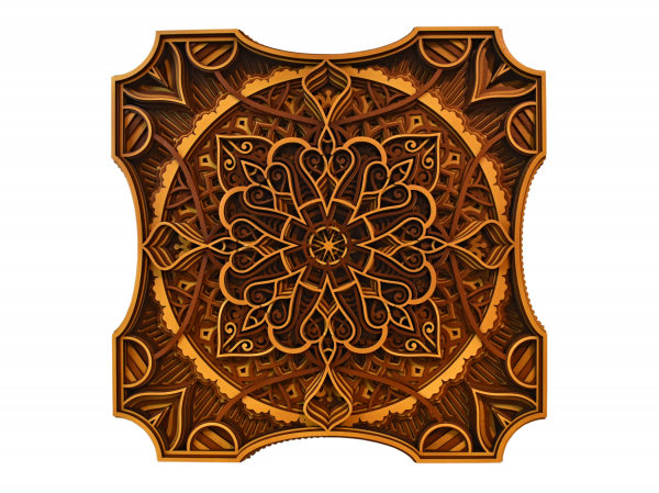 Tablou mandala din lemn - Nucleul [1]