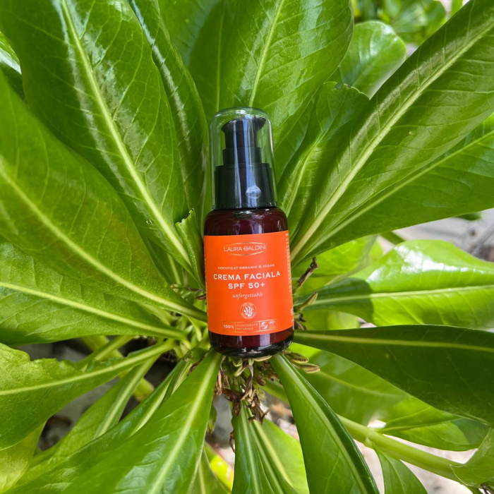 Crema faciala SPF50+ UNFORGETTABLE, 100% ingrediente naturale, ORGANIC & VEGAN & REEF SAFE, Laura Baldini, 50ml [10]