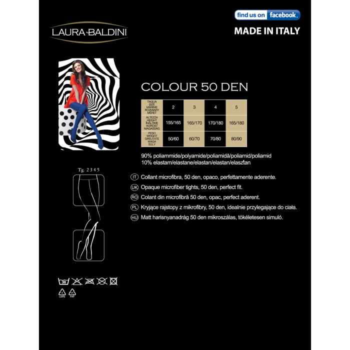 Dres COLOUR 50 den din microfibra, Albastru [6]