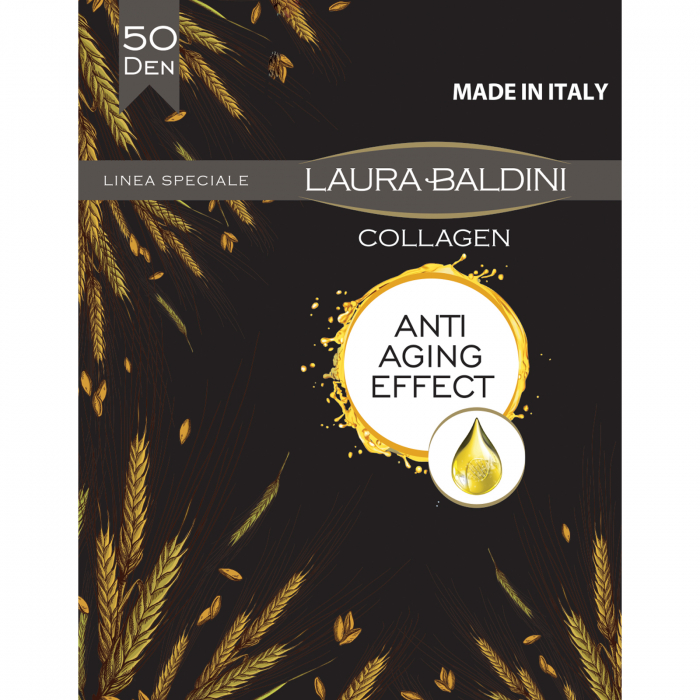Dres din microfibra cu efect antiaging COLLAGEN 50 den, Negru [2]