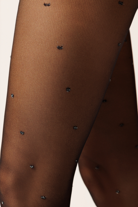 Dres din plasa foarte mica cu buline din lurex argintiu LUREX DIAMONDS [3]