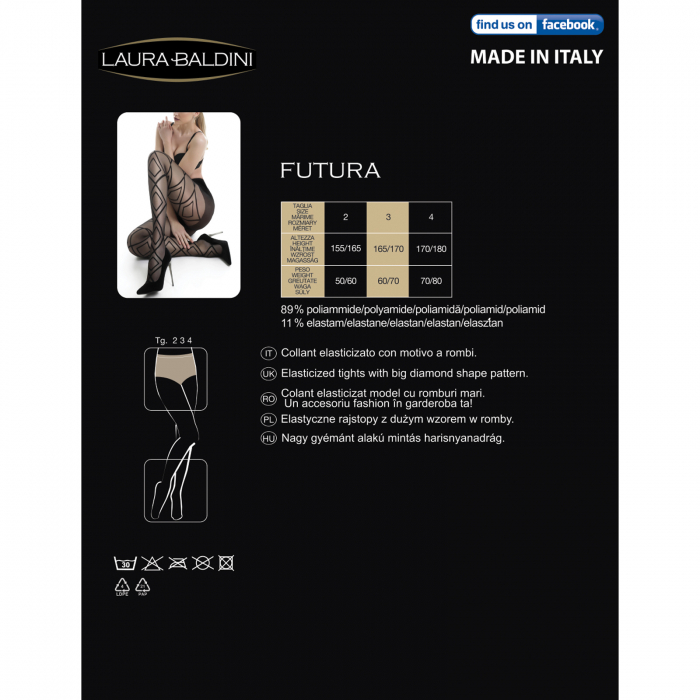 Dres cu model geometric mare FUTURA, Negru [4]