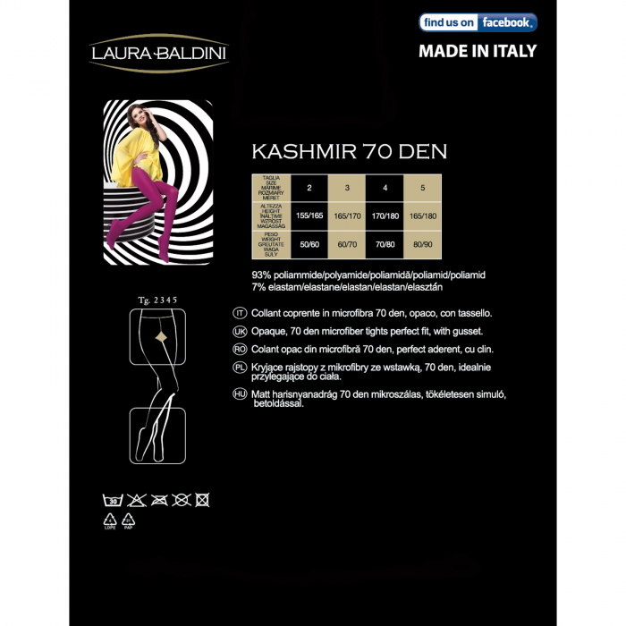 Dres KASHMIR 70 den din microfibra, Albastru [9]