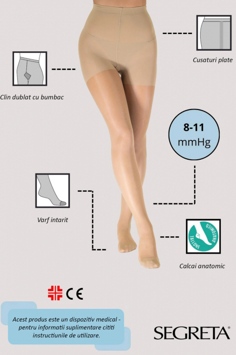 Dres medicinal transparent cu compresie usoara 8/11 mmHg COLLANT 40 den [2]