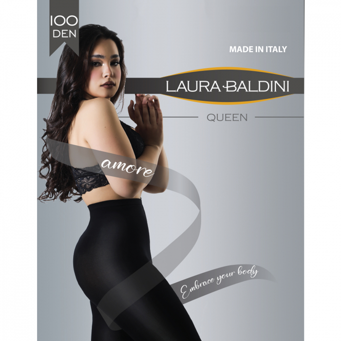 Dres microfibra QUEEN 100 den pentru marimi mari, Negru [9]