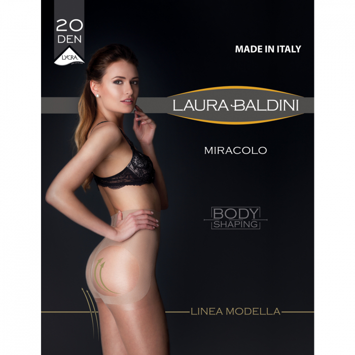 Dres modelator pentru bombarea sezutului MIRACOLO 20 den, Bej [5]