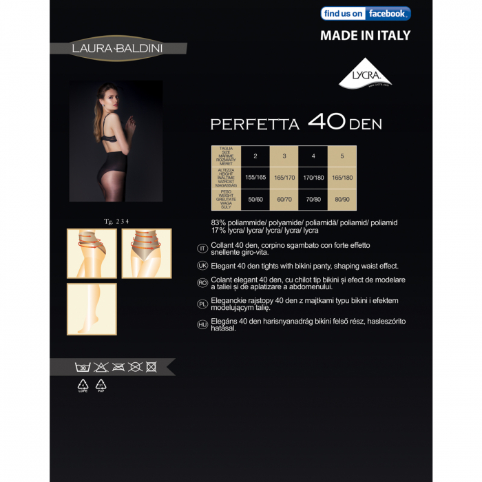 Dres modelator pentru subtierea taliei PERFETTA 40 den, Bej [6]