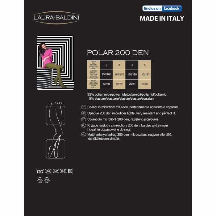 Dres opac POLAR 200 den din microfibra, Verde [5]