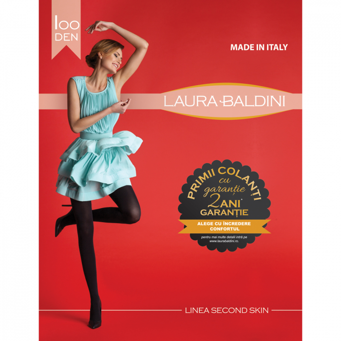 Dres opac SECOND SKIN 100 den din microfibra 3D, GARANTIE 2 ANI, Maro [6]