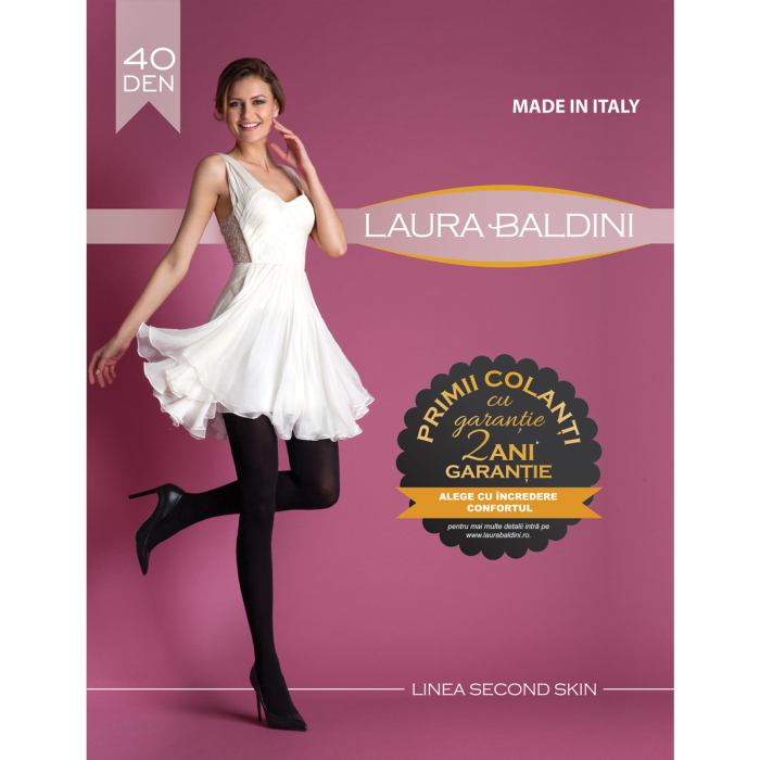Dres opac SECOND SKIN 40 den din microfibra 3D, GARANTIE 2 ANI, Negru [3]