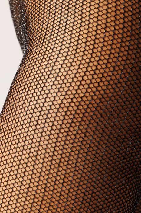 Dres plasa mica cu fir de lurex argintiu BOLD LUREX, Negru [3]