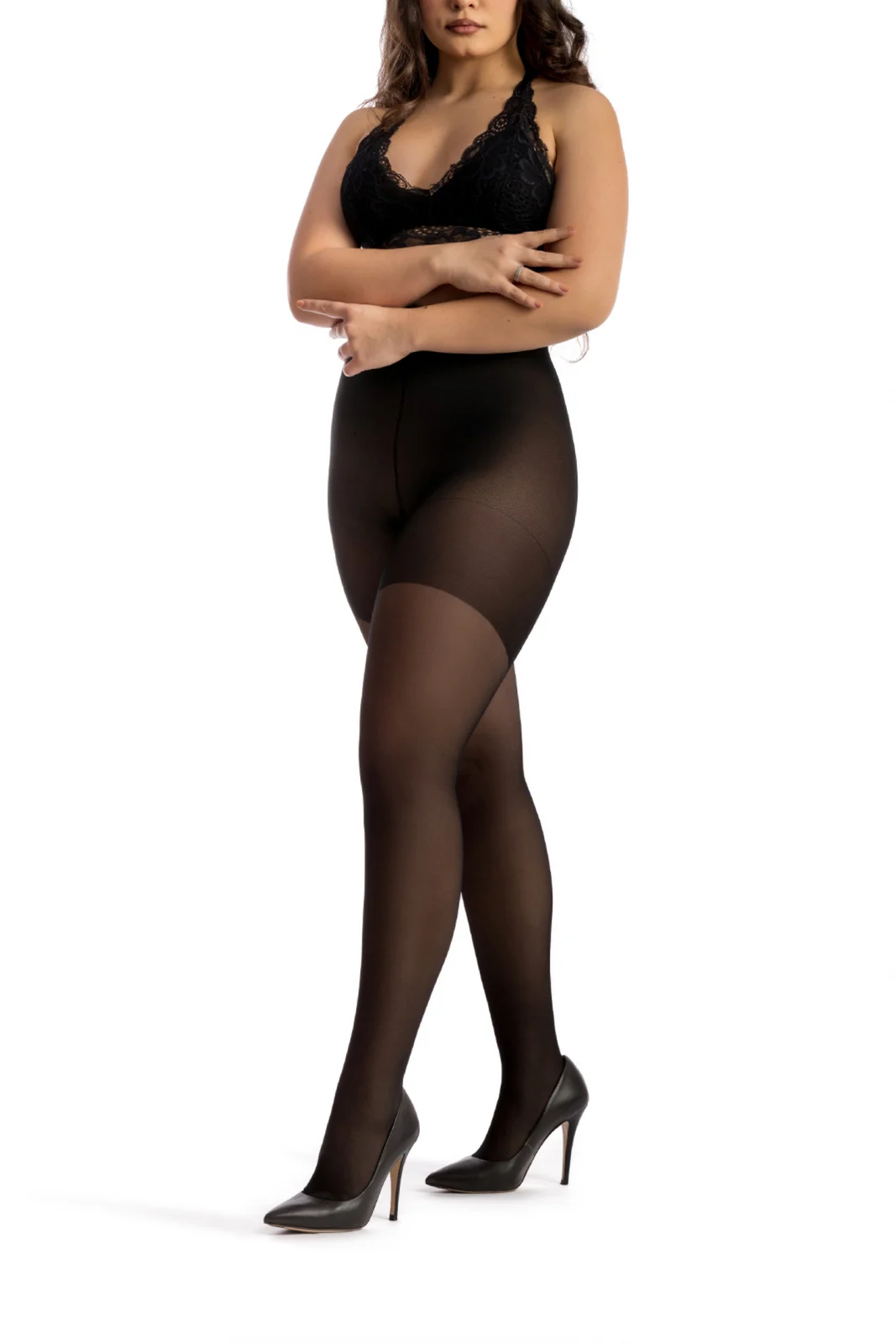 Dres special CHARM 40 DEN pentru marimi mari, Negru [2]