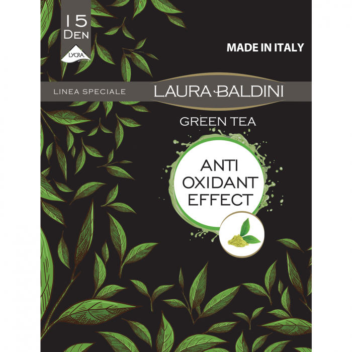 Dres transparent cu efect antioxidant GREEN TEA 15 den, Bej [2]