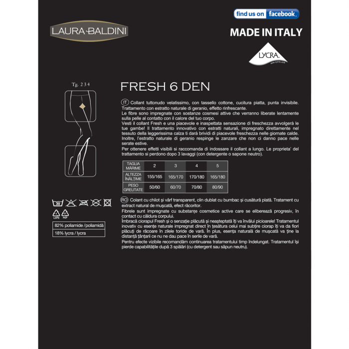 Dres transparent cu efect racoritor FRESH 6 den, Bej [4]