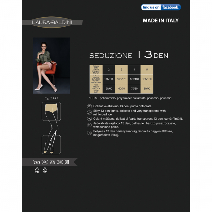 Dres transparent subtire fara elastan SEDUZIONE 13 den, Bej [5]