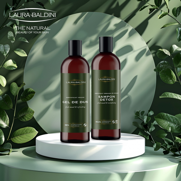 Sampon DETOX impotriva caderii parului, 99.9% ingrediente naturale, ORGANIC & VEGAN, Laura Baldini, 250 ml [7]