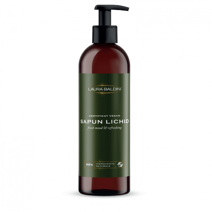 Sapun lichid reimprospatant Fresh Mood, 98% ingrediente naturale, VEGAN, Laura Baldini, 250 ml [1]