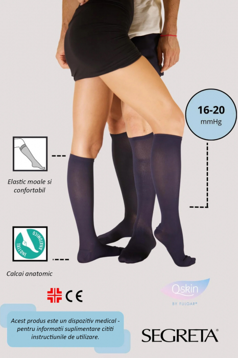 Sosete medicinale UNISEX din bumbac cu compresie medie-mare 16/20 mmHg SKYWALK [2]