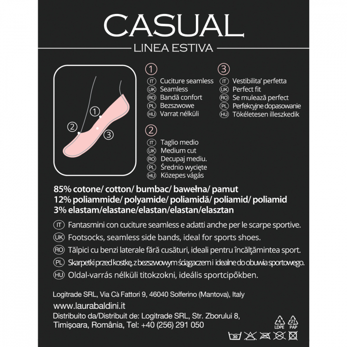Talpici cu decupaj mic si banda confort CASUAL, Alb [4]
