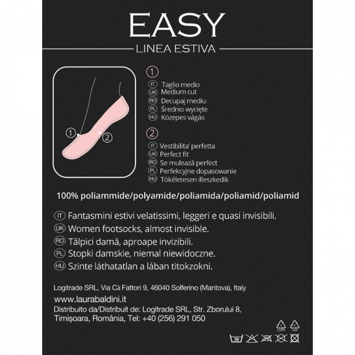 Talpici cu decupaj mediu EASY, Alb [4]