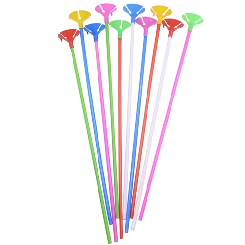 Set 10 bete suport cu rozete  pentru baloane, Multicolor, 42 cm [1]