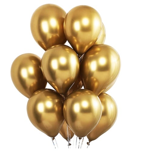 Set 50 baloane cromate , Auriu, 30 cm [1]