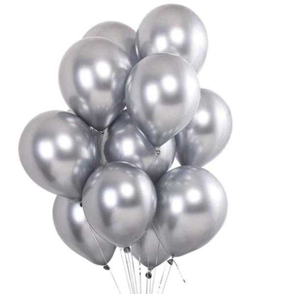 Set 50 baloane cromate , Argintiu, 30 cm [1]