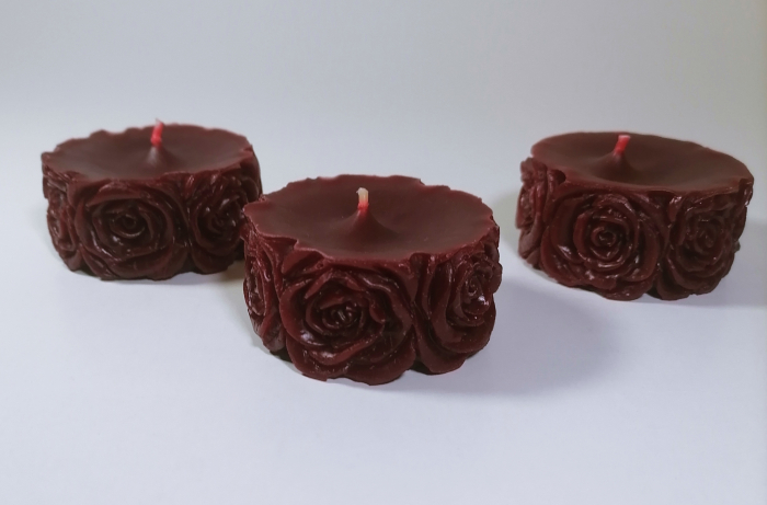 Lumanare decorativa parfumata, rosu, 5 cm [3]