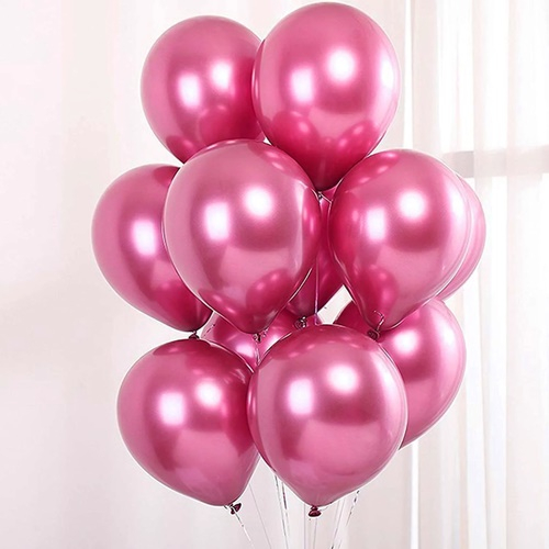 Set 50 baloane cromate, roz, 30 cm [2]