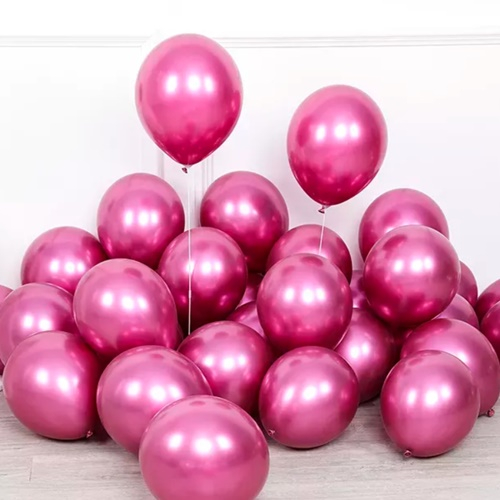 Set 50 baloane cromate,  Roz, 30 cm [2]