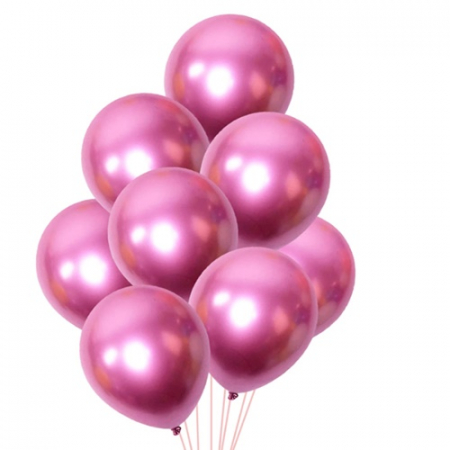 Set 50 baloane cromate,  Roz, 30 cm [0]
