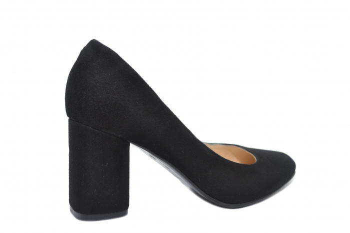 Pantofi cu toc Piele Naturala Perlla Negri Celia D02198 [4]