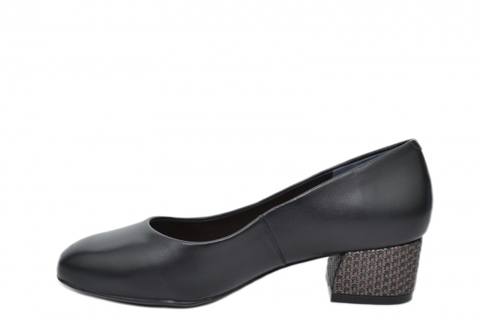 Pantofi cu toc Piele Naturala Negri Epica Riana D02066 [2]