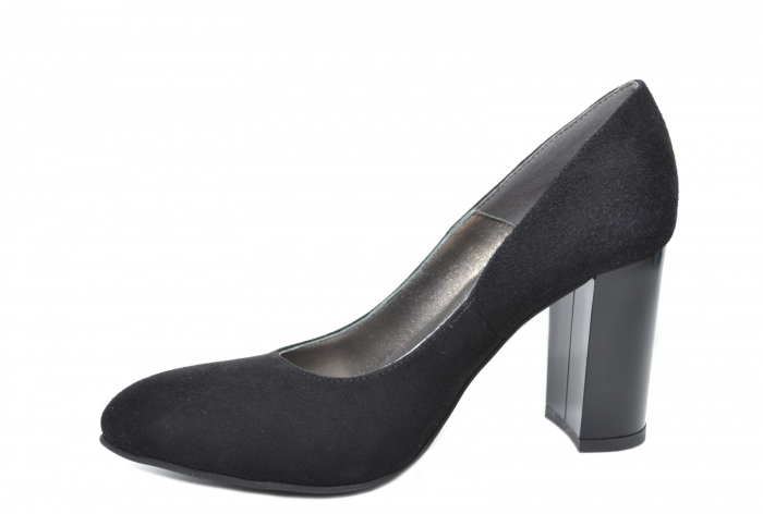 Pantofi cu toc Piele Naturala Negri Moda Prosper Prisca D02068 [3]