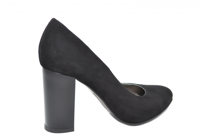 Pantofi cu toc Piele Naturala Negri Moda Prosper Prisca D02068 [4]
